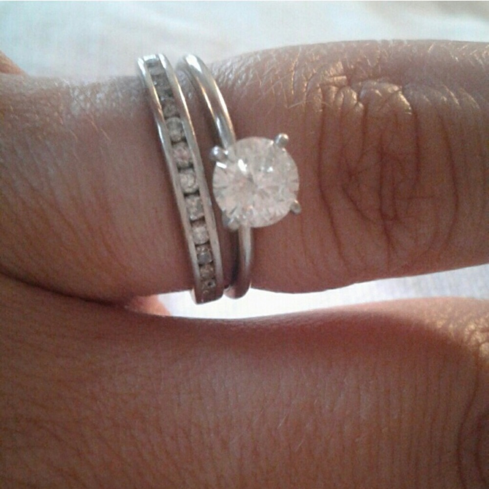 Platinum and diamond engagement ring only